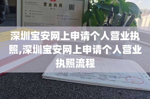 深圳宝安网上申请个人营业执照,深圳宝安网上申请个人营业执照流程