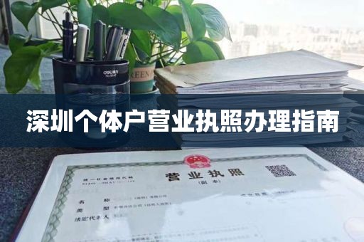 深圳个体户营业执照办理指南