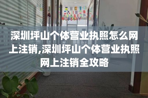 深圳坪山个体营业执照怎么网上注销,深圳坪山个体营业执照网上注销全攻略