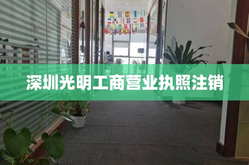 深圳光明工商营业执照注销
