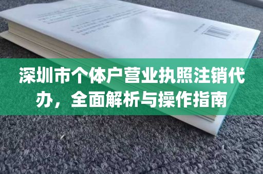 深圳市个体户营业执照注销代办，全面解析与操作指南