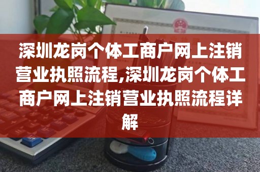 深圳龙岗个体工商户网上注销营业执照流程,深圳龙岗个体工商户网上注销营业执照流程详解