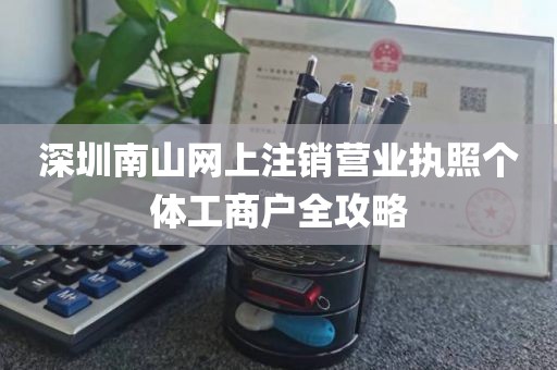 深圳南山网上注销营业执照个体工商户全攻略