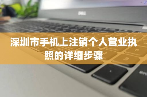 深圳市手机上注销个人营业执照的详细步骤