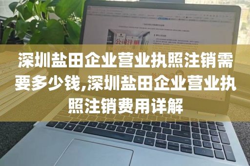 深圳盐田企业营业执照注销需要多少钱,深圳盐田企业营业执照注销费用详解