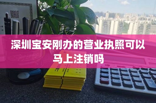 深圳宝安刚办的营业执照可以马上注销吗