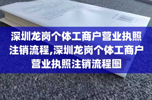 深圳龙岗个体工商户营业执照注销流程,深圳龙岗个体工商户营业执照注销流程图