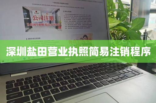 深圳盐田营业执照简易注销程序