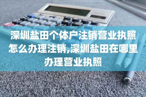 深圳盐田个体户注销营业执照怎么办理注销,深圳盐田在哪里办理营业执照