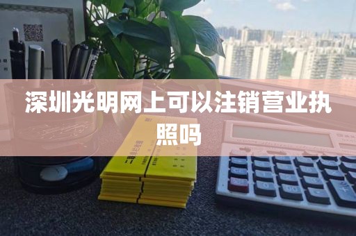 深圳光明网上可以注销营业执照吗