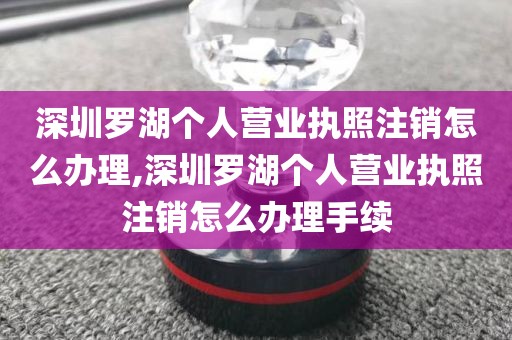 深圳罗湖个人营业执照注销怎么办理,深圳罗湖个人营业执照注销怎么办理手续