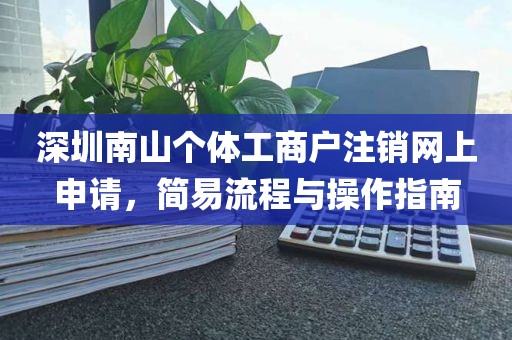 深圳南山个体工商户注销网上申请，简易流程与操作指南