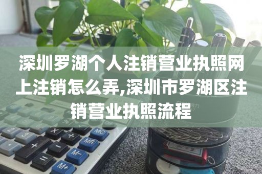 深圳罗湖个人注销营业执照网上注销怎么弄,深圳市罗湖区注销营业执照流程