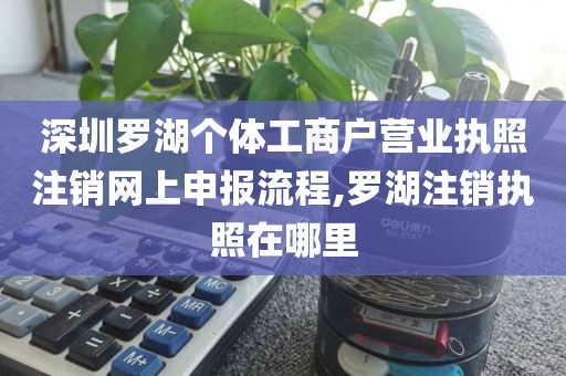 深圳罗湖个体工商户营业执照注销网上申报流程,罗湖注销执照在哪里
