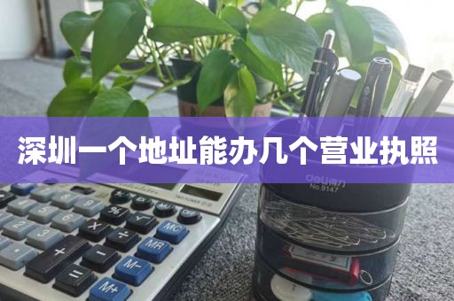 深圳一个地址能办几个营业执照