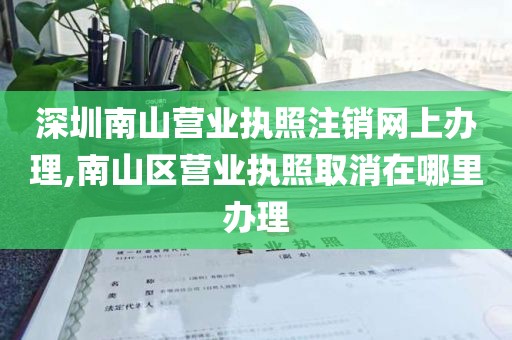 深圳南山营业执照注销网上办理,南山区营业执照取消在哪里办理