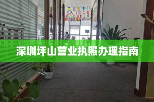 深圳坪山营业执照办理指南