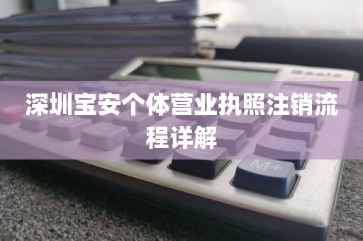 深圳宝安个体营业执照注销流程详解