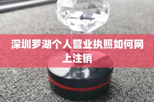 深圳罗湖个人营业执照如何网上注销