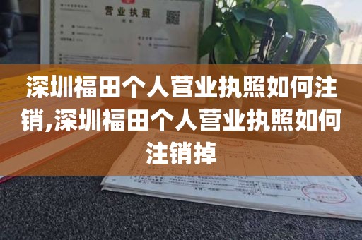 深圳福田个人营业执照如何注销,深圳福田个人营业执照如何注销掉