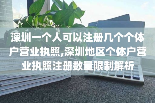 深圳一个人可以注册几个个体户营业执照,深圳地区个体户营业执照注册数量限制解析