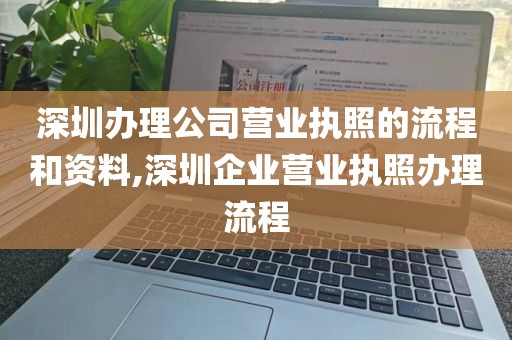 深圳办理公司营业执照的流程和资料,深圳企业营业执照办理流程