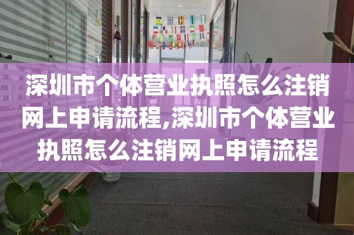 深圳市个体营业执照怎么注销网上申请流程,深圳市个体营业执照怎么注销网上申请流程