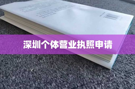 深圳个体营业执照申请