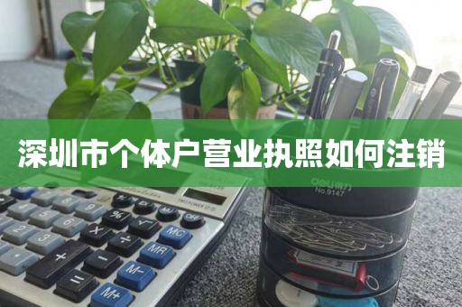 深圳市个体户营业执照如何注销
