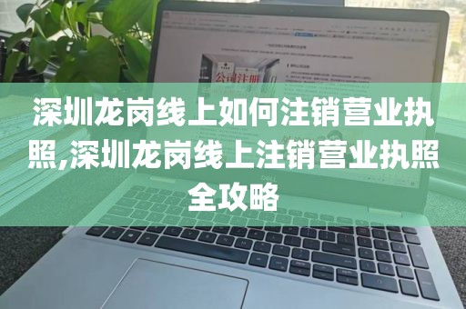 深圳龙岗线上如何注销营业执照,深圳龙岗线上注销营业执照全攻略
