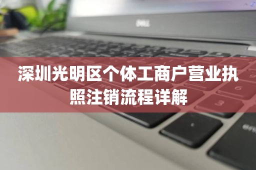 深圳光明区个体工商户营业执照注销流程详解