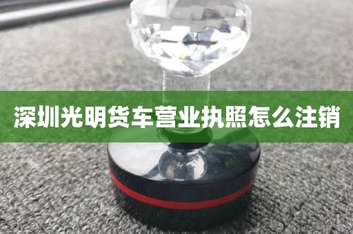 深圳光明货车营业执照怎么注销