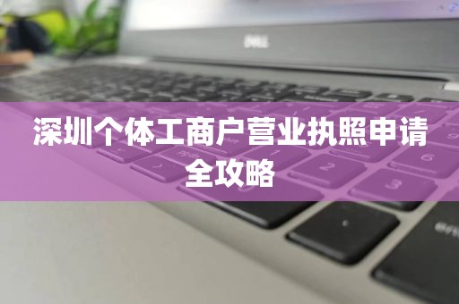 深圳个体工商户营业执照申请全攻略