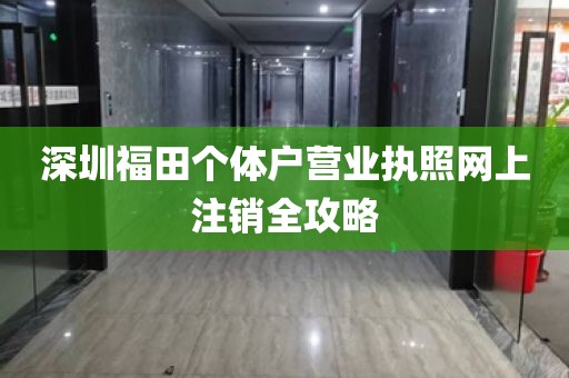 深圳福田个体户营业执照网上注销全攻略
