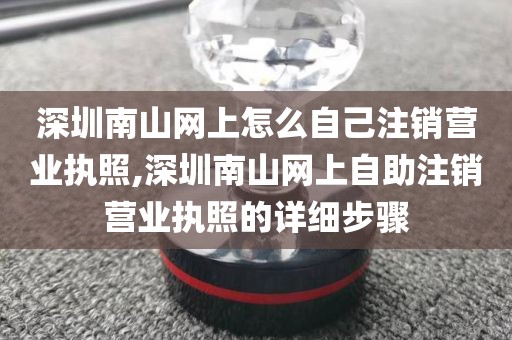 深圳南山网上怎么自己注销营业执照,深圳南山网上自助注销营业执照的详细步骤