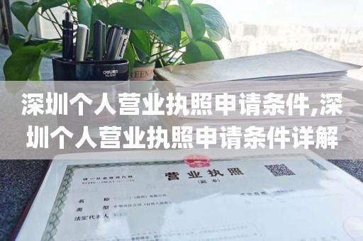 深圳个人营业执照申请条件,深圳个人营业执照申请条件详解