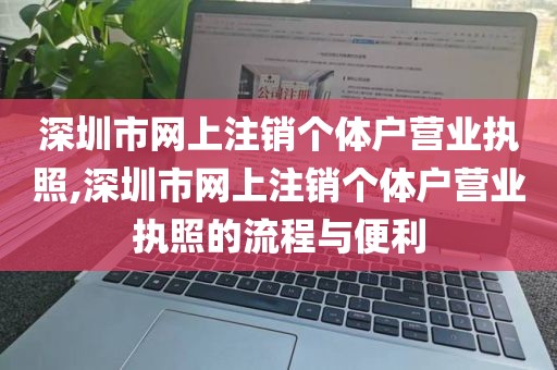 深圳市网上注销个体户营业执照,深圳市网上注销个体户营业执照的流程与便利