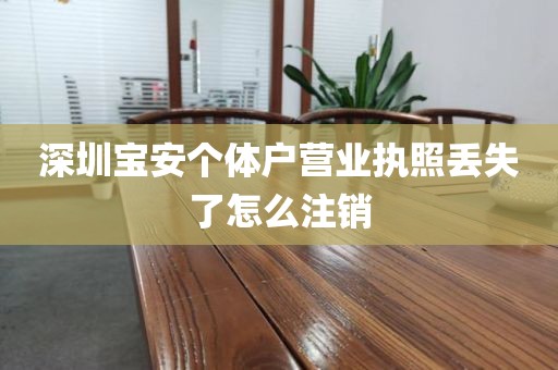 深圳宝安个体户营业执照丢失了怎么注销