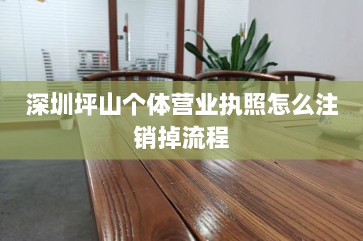 深圳坪山个体营业执照怎么注销掉流程