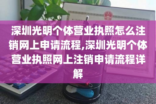 深圳光明个体营业执照怎么注销网上申请流程,深圳光明个体营业执照网上注销申请流程详解