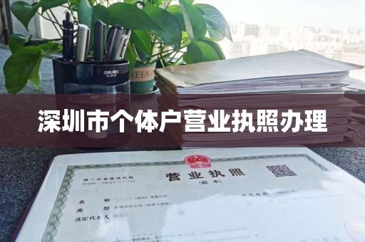 深圳市个体户营业执照办理