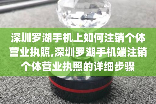 深圳罗湖手机上如何注销个体营业执照,深圳罗湖手机端注销个体营业执照的详细步骤