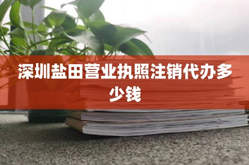 深圳盐田营业执照注销代办多少钱