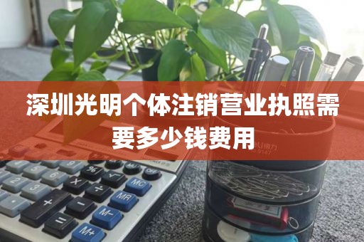 深圳光明个体注销营业执照需要多少钱费用