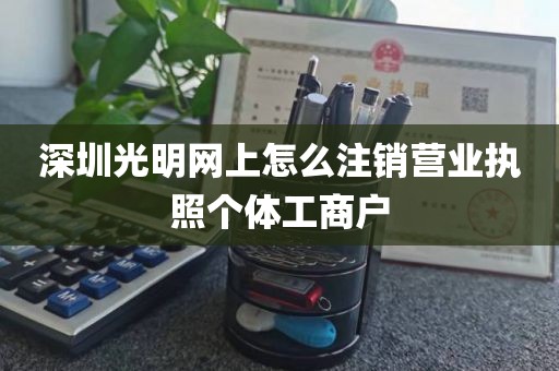 深圳光明网上怎么注销营业执照个体工商户