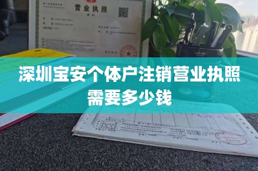 深圳宝安个体户注销营业执照需要多少钱