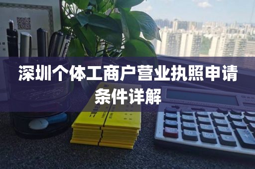 深圳个体工商户营业执照申请条件详解