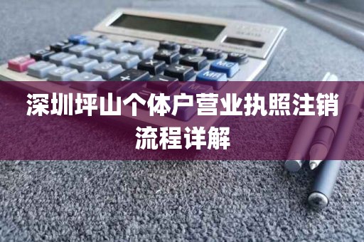 深圳坪山个体户营业执照注销流程详解