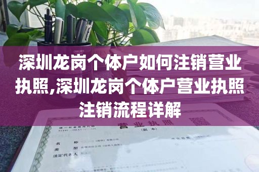 深圳龙岗个体户如何注销营业执照,深圳龙岗个体户营业执照注销流程详解