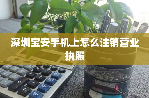 深圳宝安手机上怎么注销营业执照